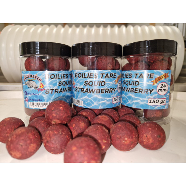 Boilies Cârlig SQUID&STRAWBERRY 24mm 150g