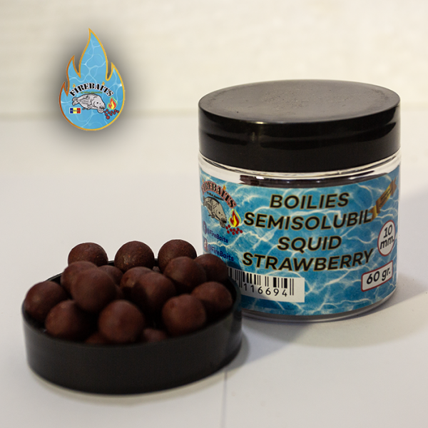 Boilies Semisolubil Squid&Strawbwerry