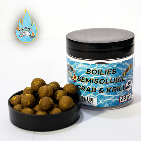 Boilies Semisolubil Crab & Krill